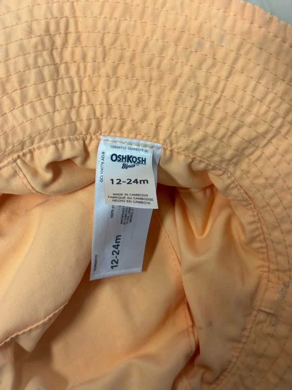 OshKosh B'gosh Floral Pink, Blue & Peach Bucket Hat size 12-24 months